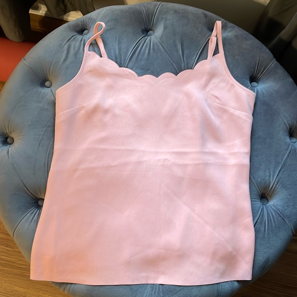 Ted Baker London Size 3/6-8 scallop hem camisole tank dusty pink like new